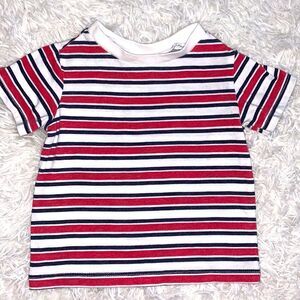First Impressions Baby Red, White & Blue Striped Crewneck Short Sleeve Tee 3-6M